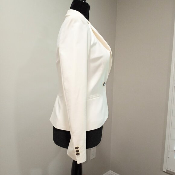 ZARA OFF-WHITE SINGLE BREAST JACKET/BLAZER SZ M - Picture 6 of 9